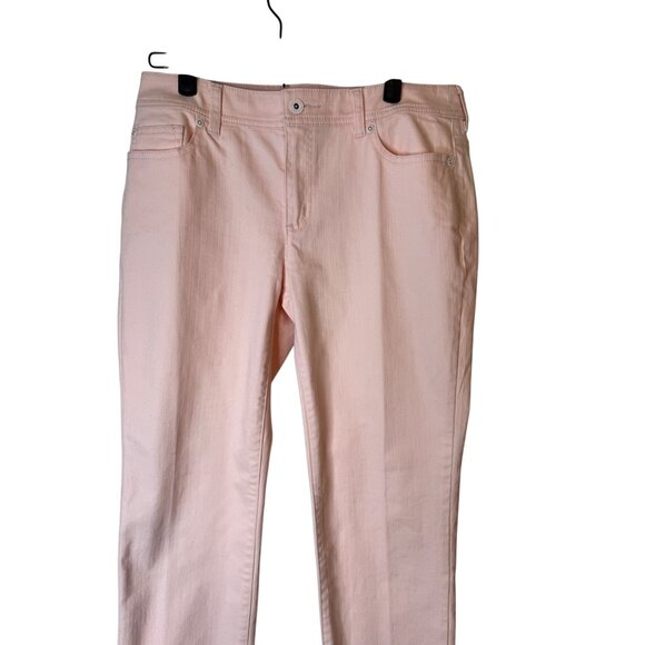 2/$30 Chicos size 0 Pink Straight-Leg Jeans - Picture 7 of 16